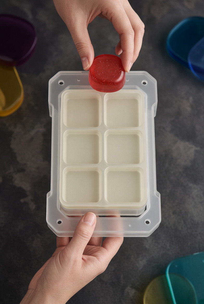 The HAND OFF tray held open