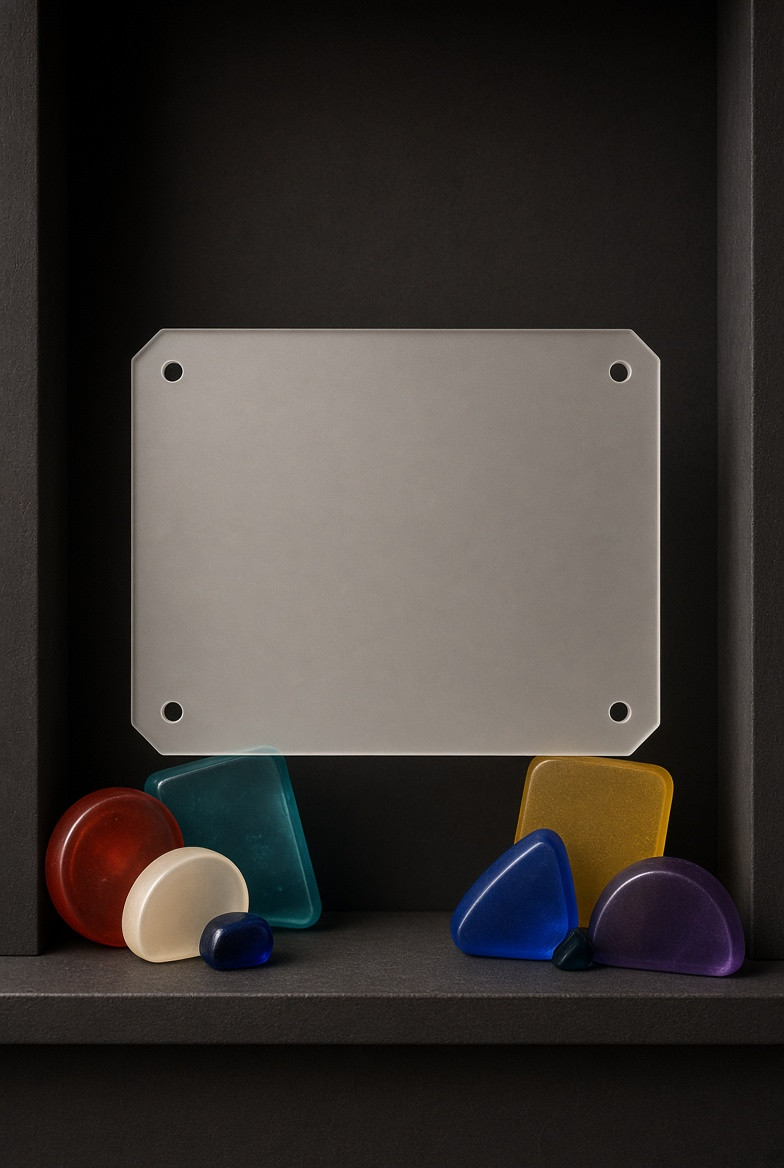 A replaceable blank version plate